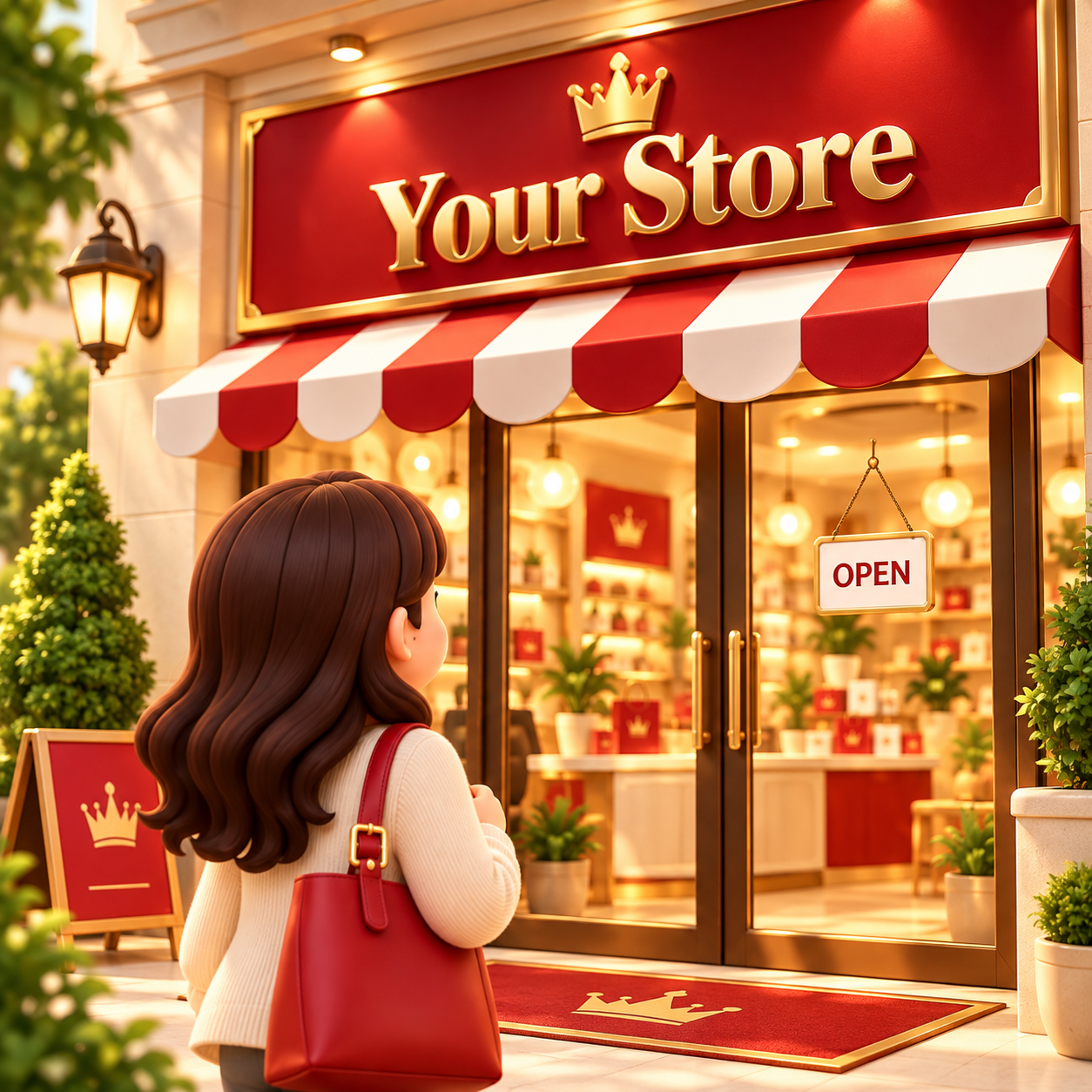 Customer visits the store